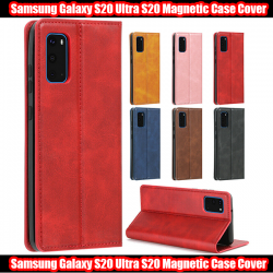 Magnetic Case Cover For Samsung Galaxy S20 SM-G980 Flip Lightweight Leather Card Wallet